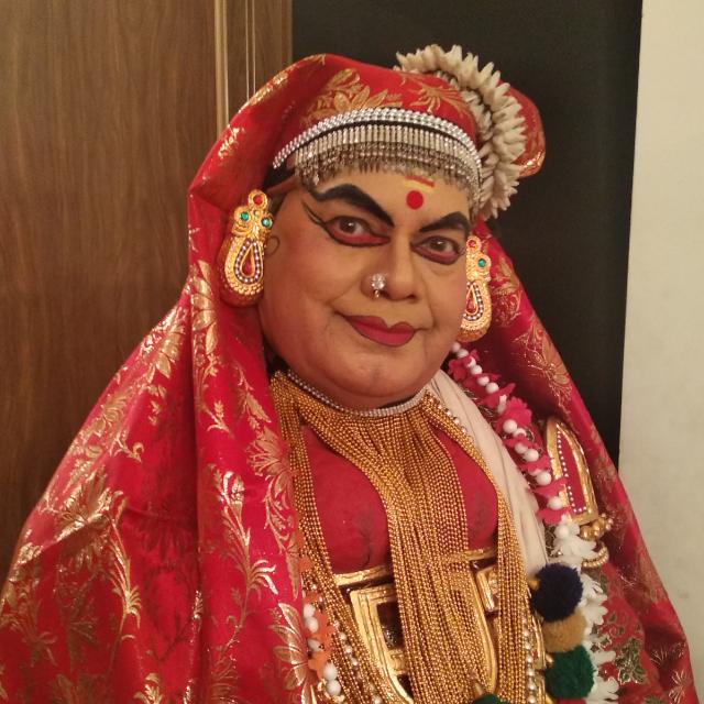 Detail of Kathakali costume and make-up